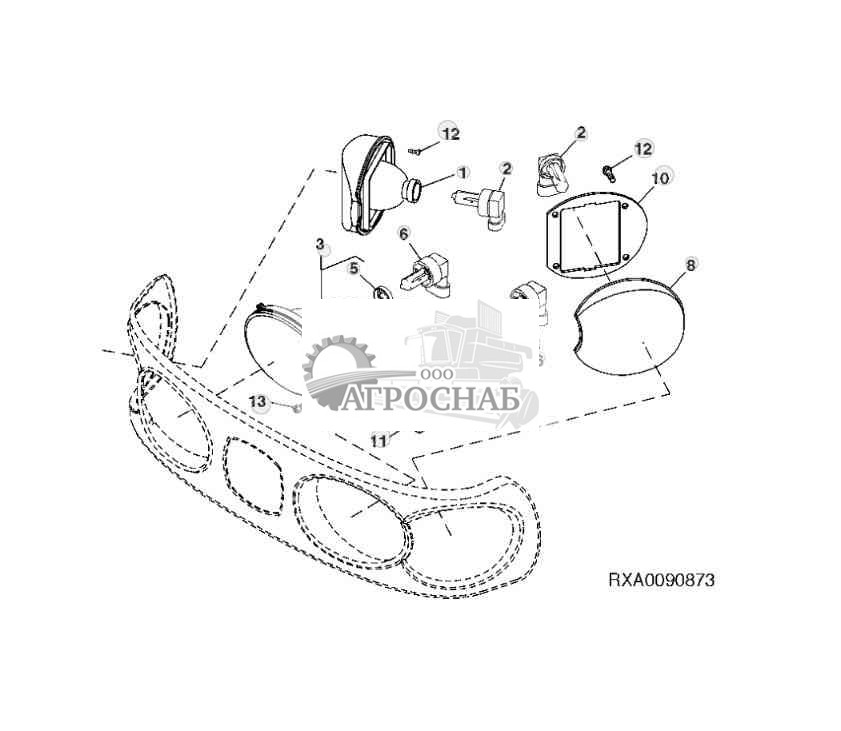 Стандартное освещение капота 